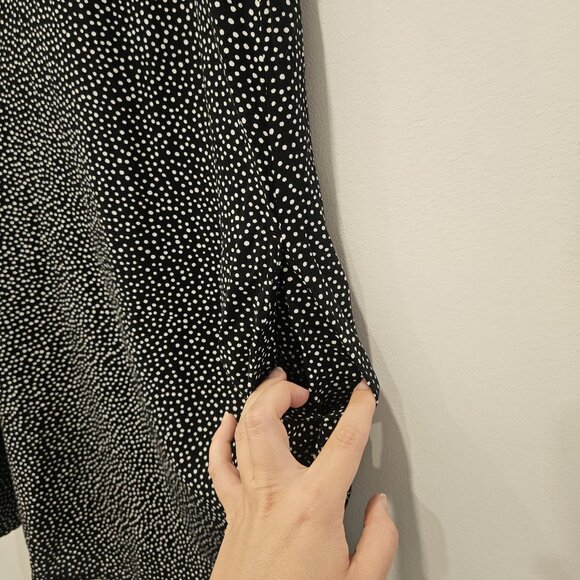 Gap Factory Women's V-Neck Lightweight Dress Black & White Polka Dots Size S - Picture 7 of 13